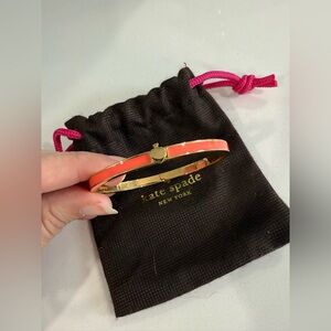 Kate Spade Orange and Gold Bangle Bracelet